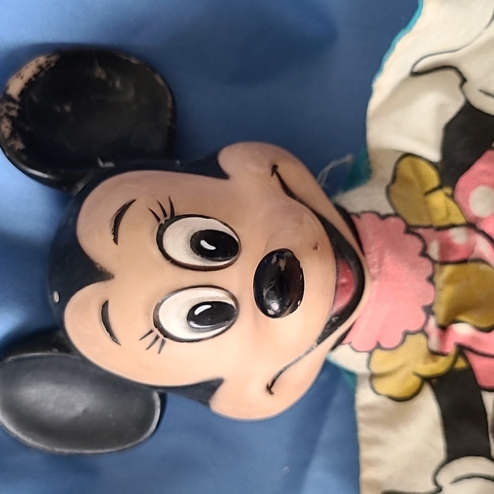 VINTAGE WALT DISNEY MINNIE MOUSE HAND PUPPETS CLOTH AND RUBBER - Picture 4 of 7